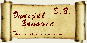 Danijel Bonović vizit kartica